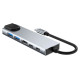 Tech-Protect HB02 HUB Adapter 6in1 USB-C + USB2.0 + USB3.0 + HDMI 4K 30Hz + RJ45 + PD100W - gray