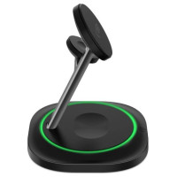 Tech-Protect QI15W-A46 3in1 Magnetic MagSafe Inductive Charger - Black