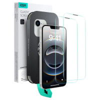 ESR UltraFit Tempered Glass 2-pack case for iPhone 13 / 13 Pro / 14 / 16e