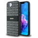 Dkny Repeat Texture Pattern with Tonal Stripe case for iPhone 16e - black
