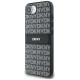 Dkny Repeat Texture Pattern with Tonal Stripe case for iPhone 16e - black