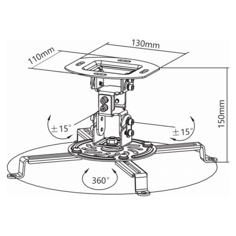 Sbox PM-18 Projector Ceiling Mount