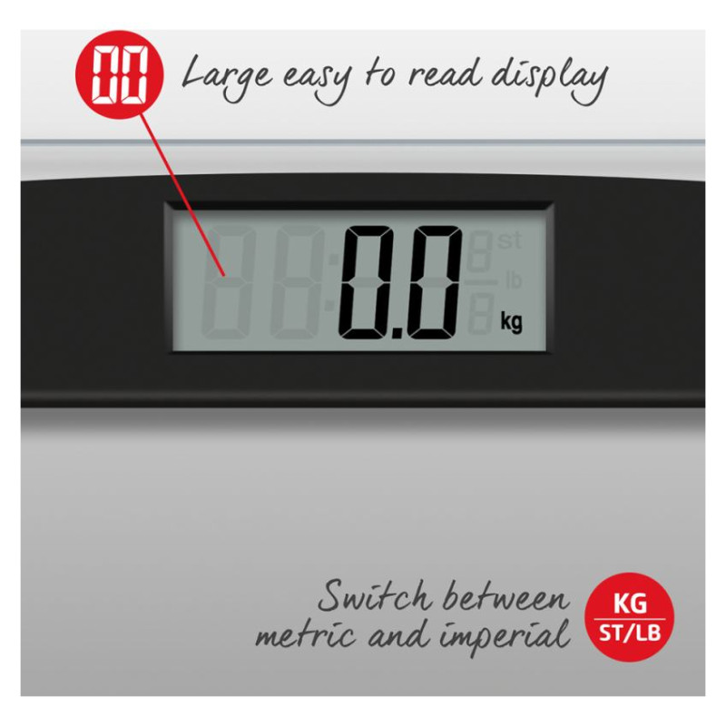 Salter 9208 BK3R Compact Glass Electronic Bathroom Scale