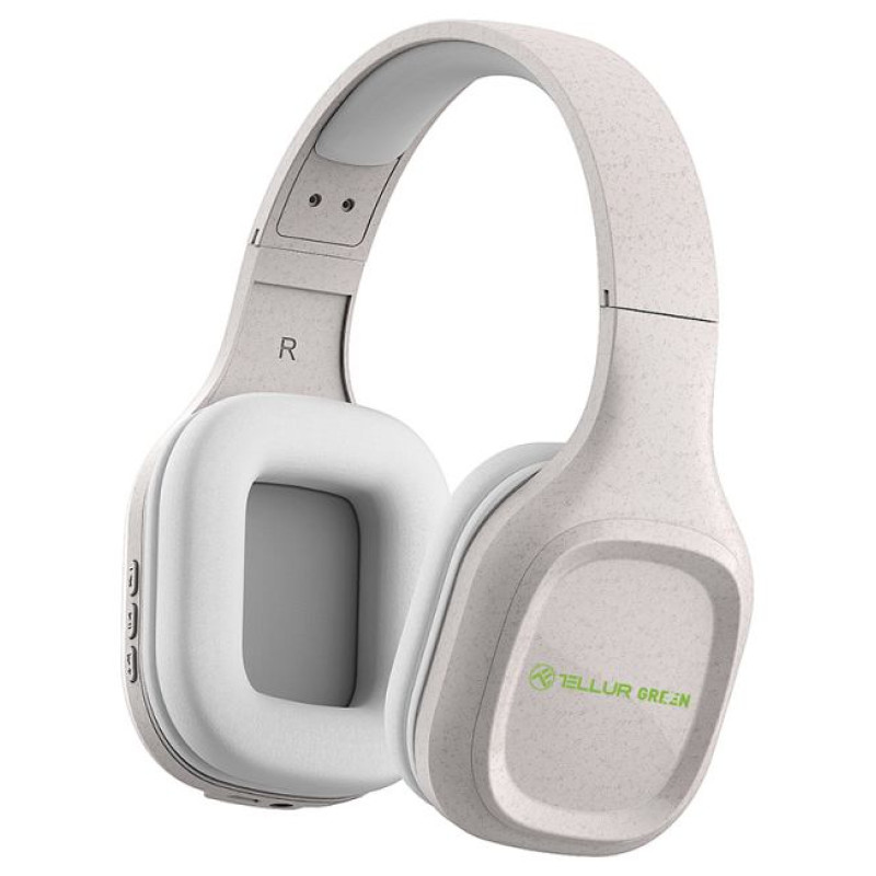 Tellur Green Bluetooth Over-Ear Headphones Pulse Foldable Cream