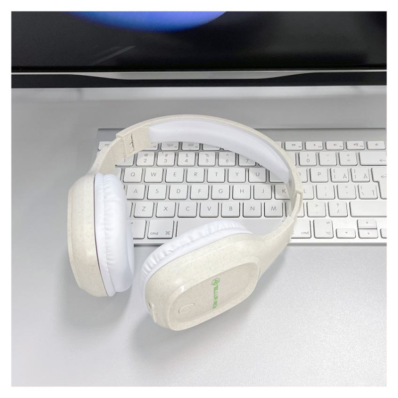 Tellur Green Bluetooth Over-Ear Headphones Pulse Foldable Cream