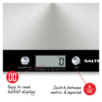 Salter 1241A BKDRCEU16 Evo Electronic Kitchen Scale Black