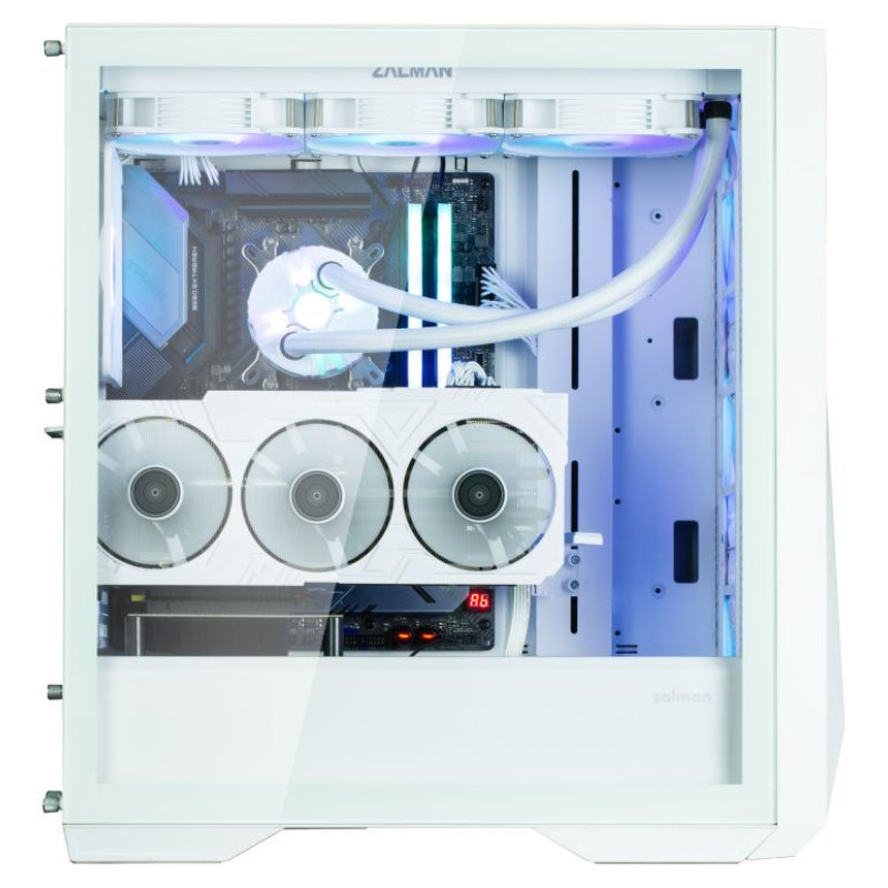 Zalman Z9 Iceberg MS ATX ARGB fan.x4, White
