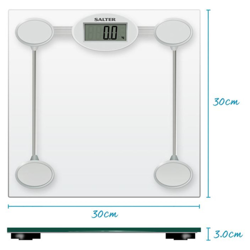 Salter 9018S SV3RCFEU16 Glass Electronic Bathroom Scale