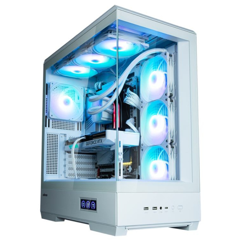 Zalman P50 DS  White, ARGB Fan x4