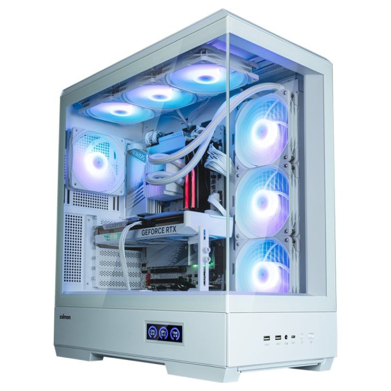 Zalman P50 DS  White, ARGB Fan x4