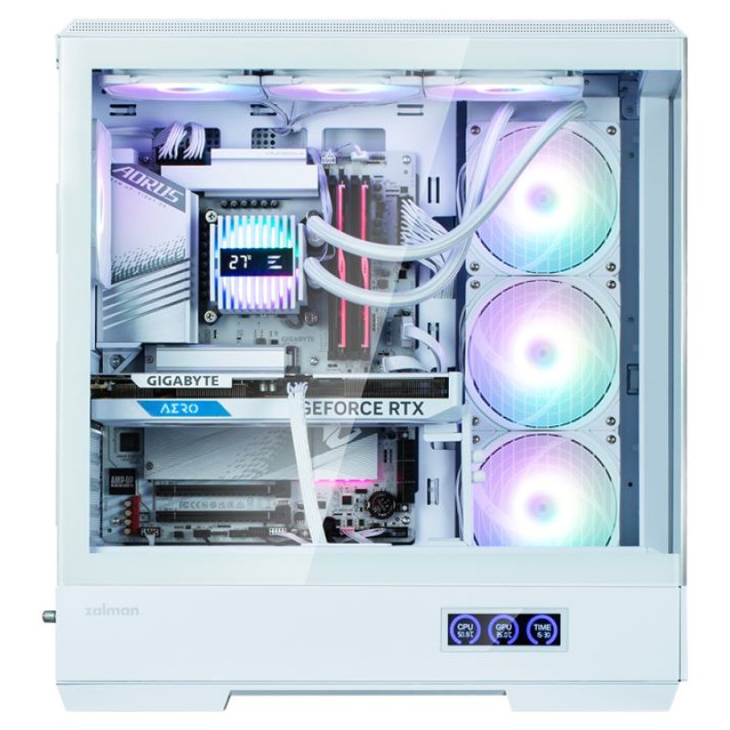 Zalman P50 DS  White, ARGB Fan x4
