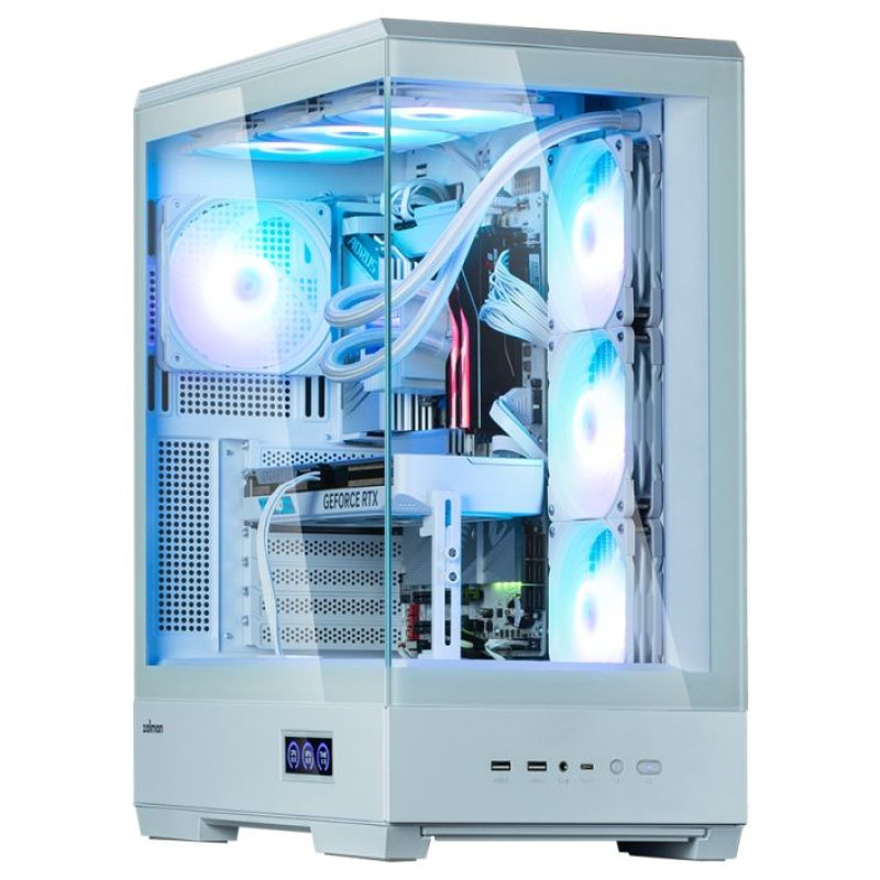Zalman P50 DS  White, ARGB Fan x4