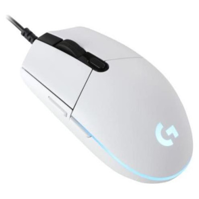 Logitech G203 LIGHTSYNC Corded Gaming Mouse - WHITE - USB