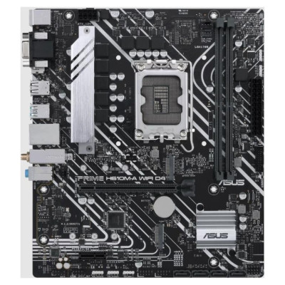Asus Mainboard|ASUS|Intel H610|LGA1700|Micro-ATX|Memory DDR4|Memory slots 2|1xPCI-Express 3.0 1x|1xPCI-Express 4.0 16x|2xM.2|1x15pin D-sub|1xHDMI|1xDisplayPort|2xAudio-In|1xAudio-Out|4xUSB 2.0|2xUSB 3.2|2xPS/2|1xRJ45|2xRF-Out|H610M-AWIFID4