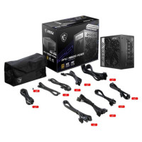 MSI Power Supply|MSI|850 Watts|Efficiency 80 PLUS GOLD|PFC Active|MPGA850GPCIE5