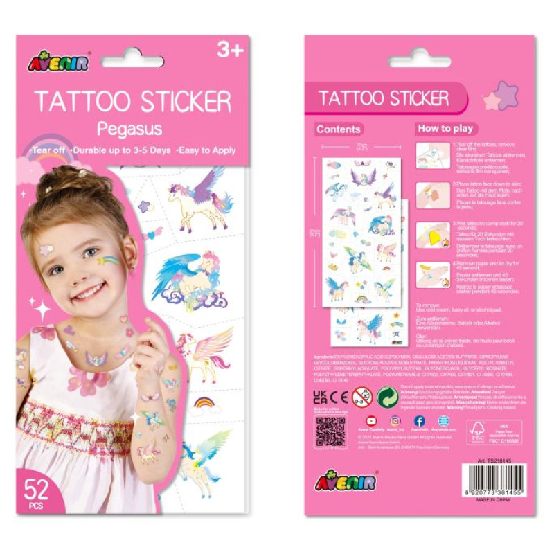 Avenir Tetovējumu uzlīmes: Pēgass