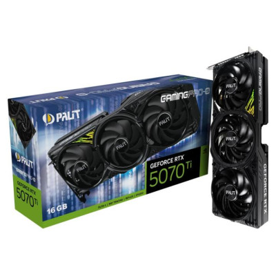 Palit Graphics Card|PALIT|NVIDIA GeForce RTX 5070 Ti|16 GB|GDDR7|256 bit|PCIE 5.0 16x|GPU 2295 MHz|Triple slot Fansink|NE7507T019T2-GB2031U