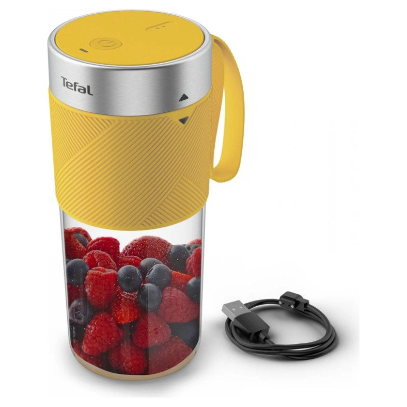 Tefal Lightmix portatīvais bezvadu blenderis, 300 ml, dzeltens - BL1C0230