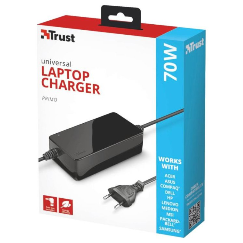 Trust NB ACC AC ADAPTER 70W PRIMO/BLACK 22141 TRUST