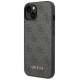 Guess GUHCP14SG4GFGR iPhone 14 6,1" szary/grey hard case 4G Metal Gold Logo