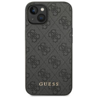 Guess GUHCP14SG4GFGR iPhone 14 6,1" szary/grey hard case 4G Metal Gold Logo