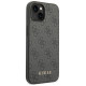 Guess GUHCP14SG4GFGR iPhone 14 6,1" szary/grey hard case 4G Metal Gold Logo