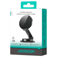 Joyroom JR-ZS408 magnetic holder with 15W inductive charger for car cockpit - black