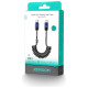 Joyroom S-A43 Crystal-Clear Series 60W USB-C - USB-C spiral cable 1.5m - black