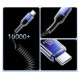 Joyroom S-A43 Crystal-Clear Series 60W USB-C - USB-C spiral cable 1.5m - black