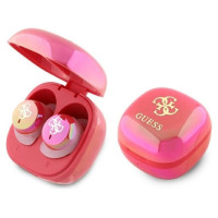 Guess Bluetooth headphones GUTWSJ144ESF TWS + docking station fuchsia/fuschia Iridescent 4G Printed Logo