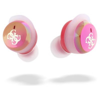 Guess Bluetooth headphones GUTWSJ144ESF TWS + docking station fuchsia/fuschia Iridescent 4G Printed Logo
