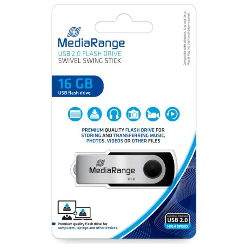 Mediarange MEMORY DRIVE FLASH USB2 16GB/MR910 MEDIARANGE