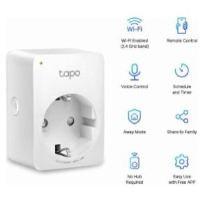 Tp-Link Viedā Wi-Fi rozete TP-Link Tapo P100 Mini 1pack