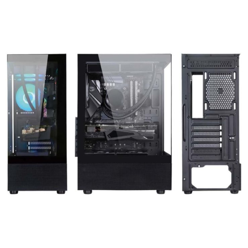 Golden Tiger Case|GOLDEN TIGER|Raider DK-6|MidiTower|Case product features Transparent panel|Not included|ATX|Colour Black|RAIDERDK6