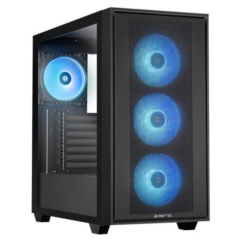 Chieftec Case|CHIEFTEC|HUNTER 3|MidiTower|Case product features Transparent panel|Not included|ATX|EATX|MicroATX|MiniITX|Colour Black|GS-03B-OP