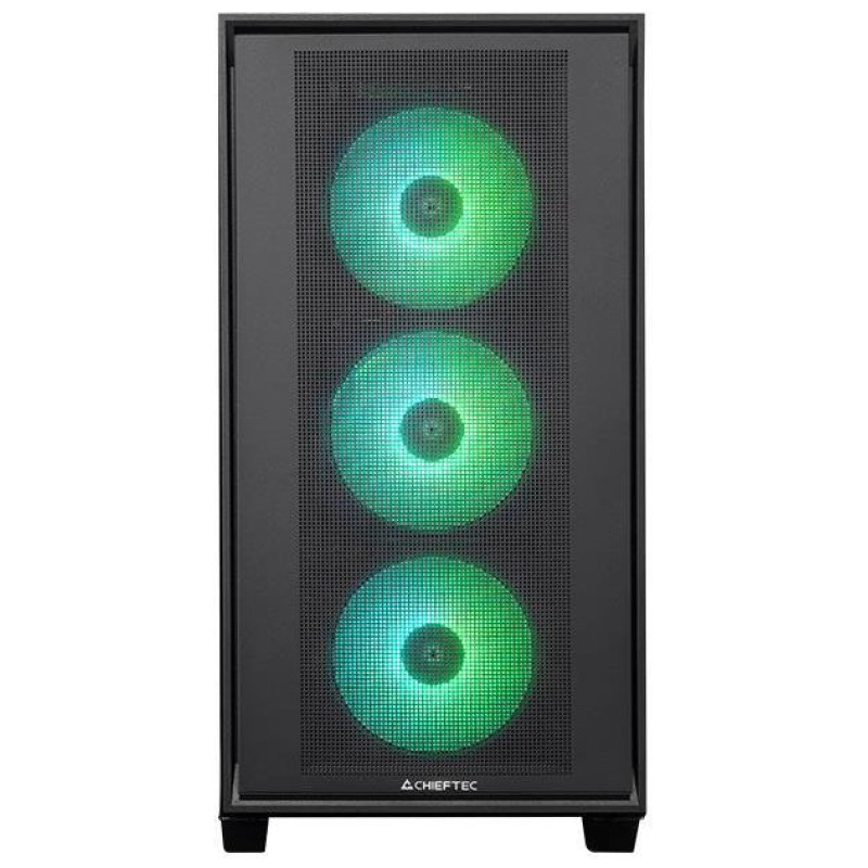 Chieftec Case|CHIEFTEC|HUNTER 3|MidiTower|Case product features Transparent panel|Not included|ATX|EATX|MicroATX|MiniITX|Colour Black|GS-03B-OP