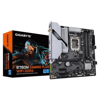 Gigabyte Mainboard|GIGABYTE|Intel B760 Express|LGA1700|Micro-ATX|Memory DDR4|Memory slots 4|2xPCI-Express 3.0 1x|1xPCI-Express 4.0 16x|2xM.2|1xHDMI|1xDisplayPort|2xUSB 2.0|1xUSB 3.2|1xUSB-C|1xPS/2|1xOptical S/PDIF|1xRJ45|3xAudio port|B760MGPWIFIDDR41.0