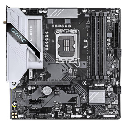 Gigabyte Mainboard|GIGABYTE|Intel B760 Express|LGA1700|Micro-ATX|Memory DDR4|Memory slots 4|2xPCI-Express 3.0 1x|1xPCI-Express 4.0 16x|2xM.2|1xHDMI|1xDisplayPort|2xUSB 2.0|1xUSB 3.2|1xUSB-C|1xPS/2|1xOptical S/PDIF|1xRJ45|3xAudio port|B760MGPWIFIDDR41.0