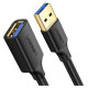 Ugreen cable cord extension adapter USB 3.0 (female) - USB 3.0 (male) 3 m black (US129 30127)