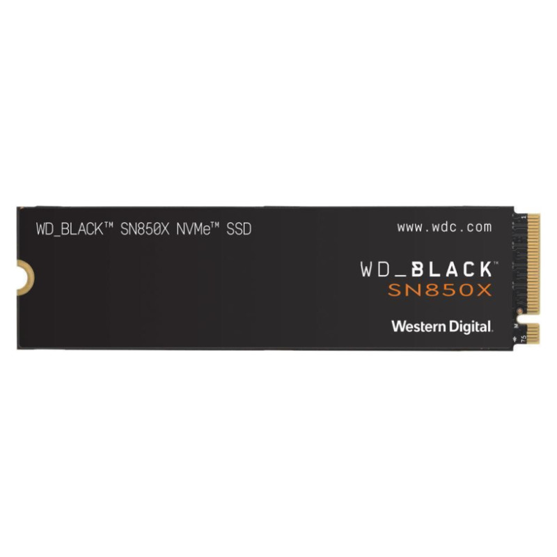 Western Digital SSD|WESTERN DIGITAL|Black SN850X|2TB|M.2|PCIE|NVMe|Write speed 6600 MBytes/sec|Read speed 7300 MBytes/sec|2.38mm|TBW 1200 TB|WDS200T2XHE