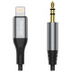Dudao audio cable Lightning - mini jack 3.5mm 1m gray (L11PRO)