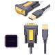 Ugreen adapter cable USB-A - DB9 RS-232 1.5m gray (CR104)