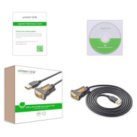 Ugreen adapter cable USB-A - DB9 RS-232 1.5m gray (CR104)