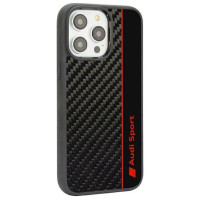 Audi Carbon Fiber Stripe iPhone 14 Pro 6.1" black/black hardcase AUS-TPUPCIP14P-R8/D1-BK