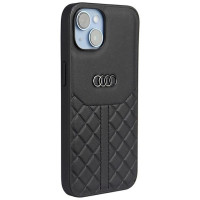 Audi Genuine Leather iPhone 14 6.1" black/black hardcase AU-TPUPPCIP14-Q8/D1-BK
