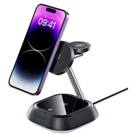 Acefast 3in1 Acefast E16 15W inductive charging station for phone / headphones / watch - black