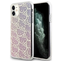 Hello Kitty IML Gradient Electrop Crowded Kitty Head Case for iPhone 11 / Xr - Pink
