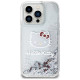 Hello Kitty Liquid Glitter Charms Kitty Head case for iPhone 13 Pro / 13 - silver