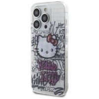 Hello Kitty IML Kitty On Bricks Graffiti case for iPhone 15 Pro - white