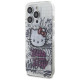Hello Kitty IML Kitty On Bricks Graffiti case for iPhone 15 Pro - white